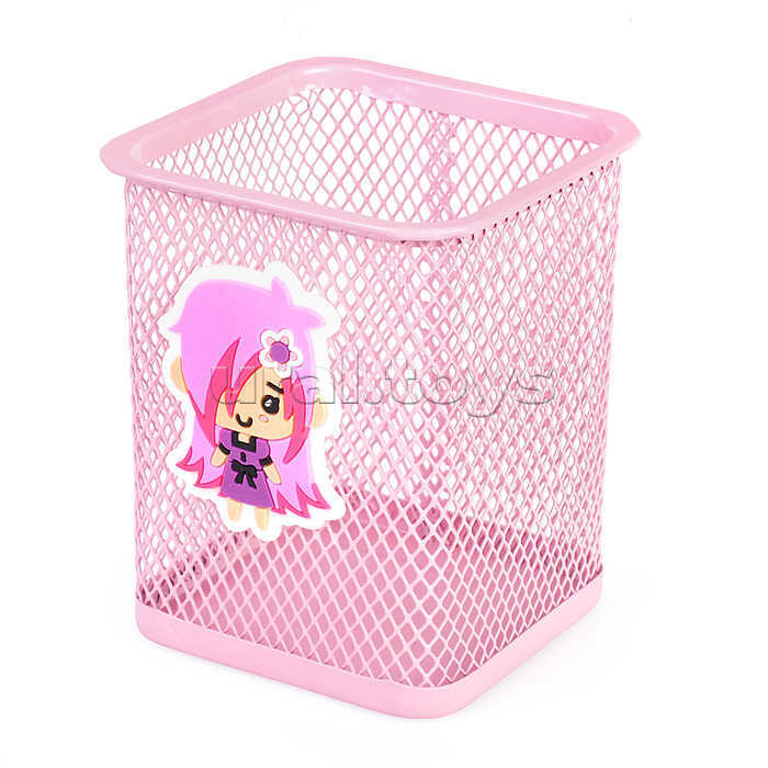 Подставка для пишущих принадлежностей "NicoNico" 8x8x9,8 см, с декоративным элементом