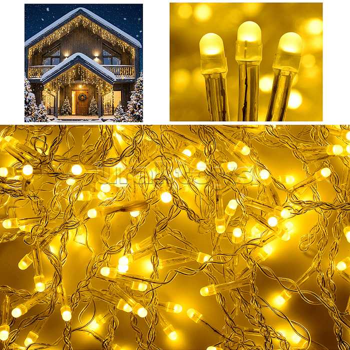 
Электрогирлянда Бахрома, 9м, 288 ламп, теплый