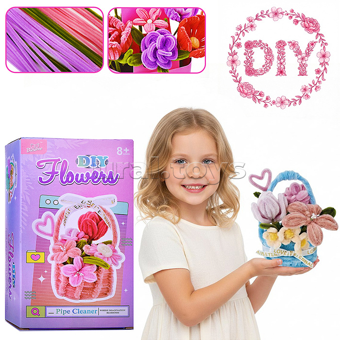 Набор творческая мастерская "Цветы в корзинке-4" в коробке