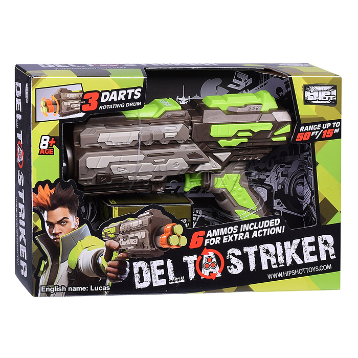 Бластер "Дельта" с мягкими пулями, в коробке