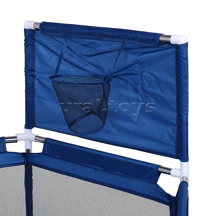 Манеж детский шестигранный с баскетбольным кольцом (113*130*65) цвет синий