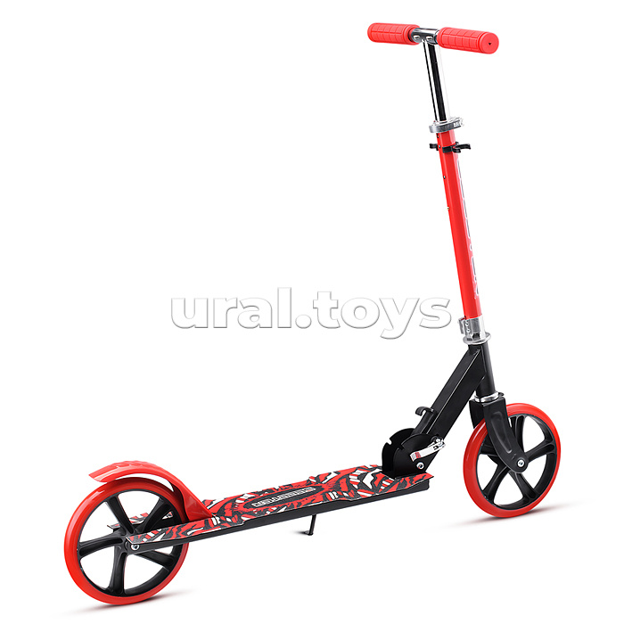 Самокат 2-х кол., красный, d 200 мм., PU, в коробке