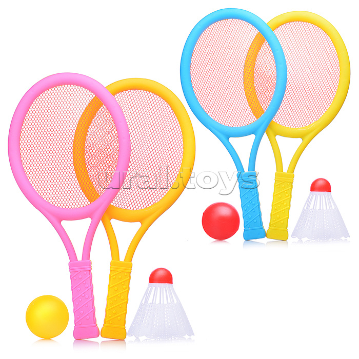 Набор игровых ракеток (2 ракетки. волан, мяч)