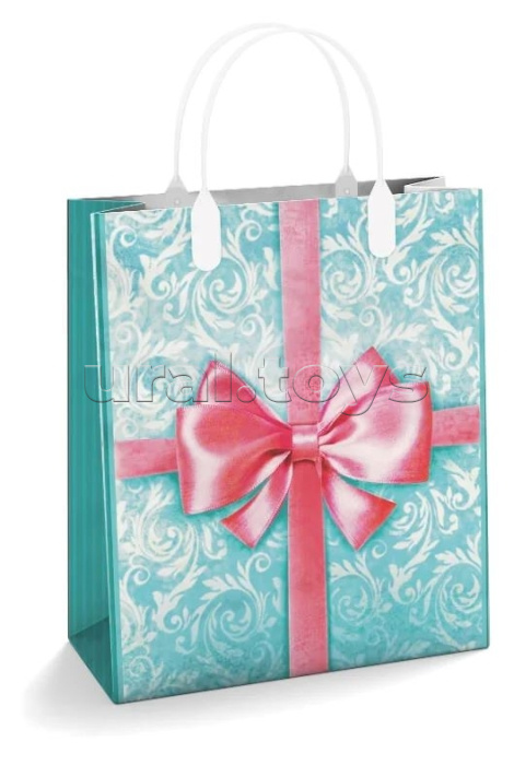 Пакет подарочный 23х27, 150мкм из мягкого пластика "Мальвина" ламинированный