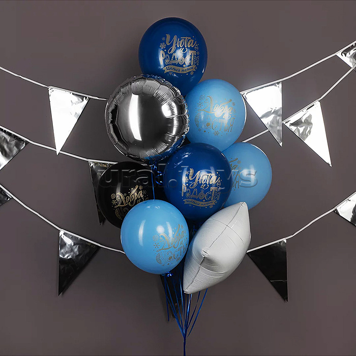 Гирлянда Флажки, 20*30 см*20 шт, 10 м, серебро, металлик, 1 упак.