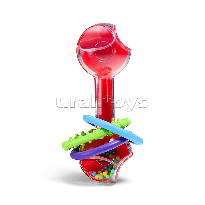 Погремушка "Гантелька" прозрачная