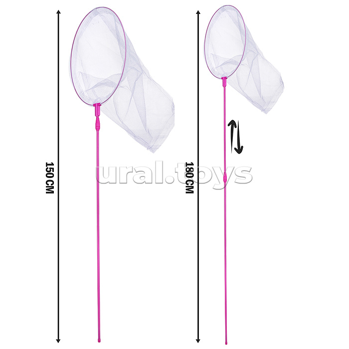 Сачок для ловли бабочек (150/30 см.) (в ассортименте) Сачок для ловли бабочек (150/30 см.) (в ассортименте)