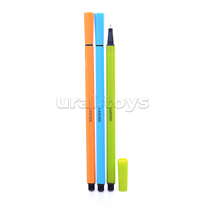 Набор ручек капиллярных "Topex" 06 цветов, d=0,4 мм, с цветным шестигранным корпусом, в пластиковом блистере