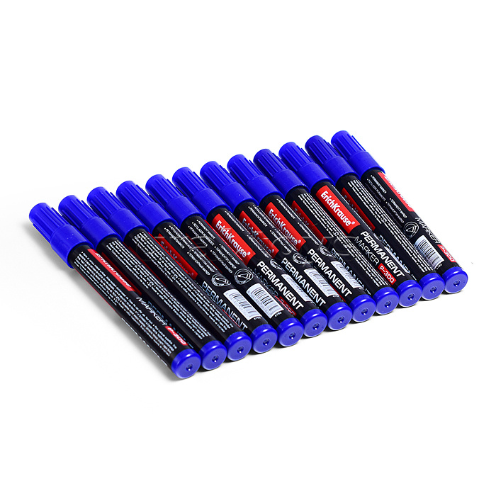 Перманентный маркер Р-300, цвет чернил синий, в пакете