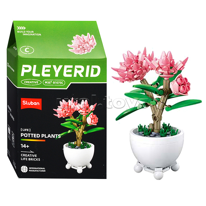 Конструктор "Пальмы в горшочках" (упак. 6шт.) в коробке