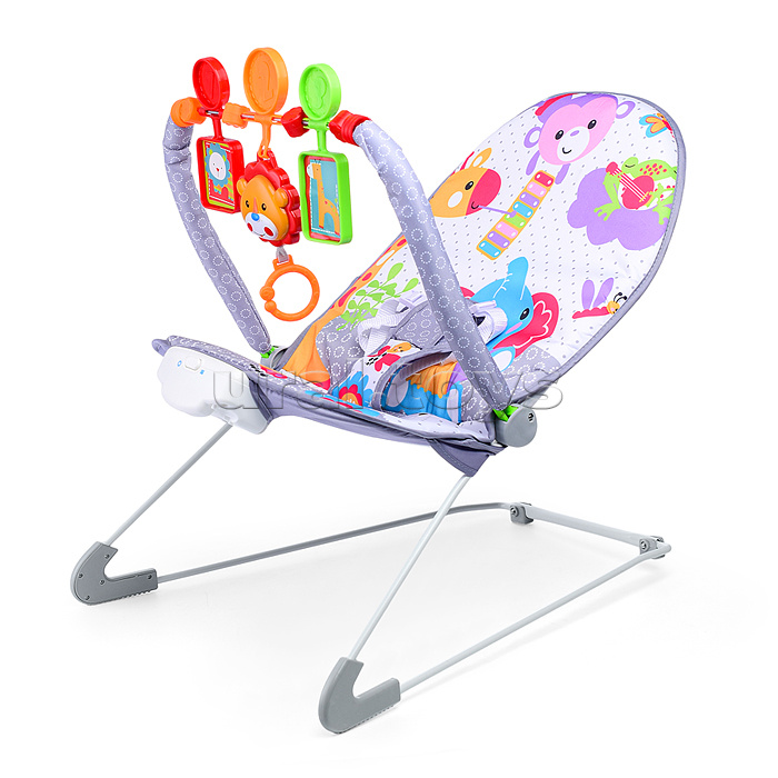 Шезлонг детский "Зоопарк-2" в коробке