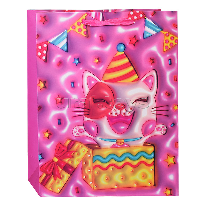 Пакет подарочный "Happy Birthday" 26*32*10,5 см