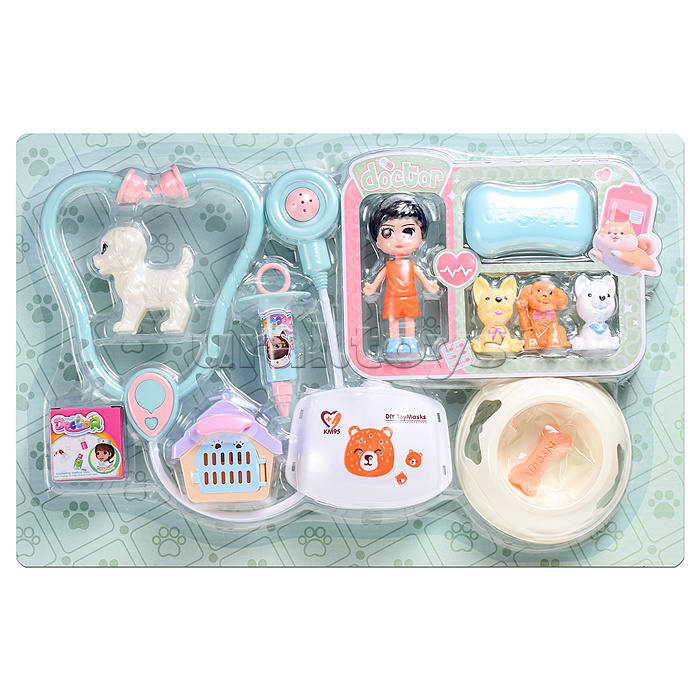 Набор доктор "Медицина" с животными, в коробке