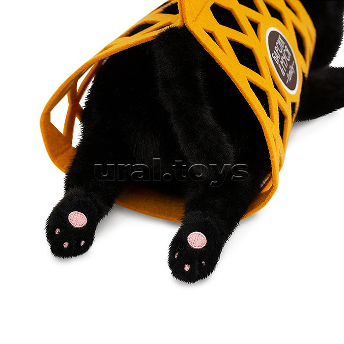 Кот Барсик в сумке черный 35