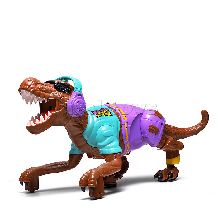Динозавр "Хип хоп" р/у (ходит, распыляет пар) в коробке