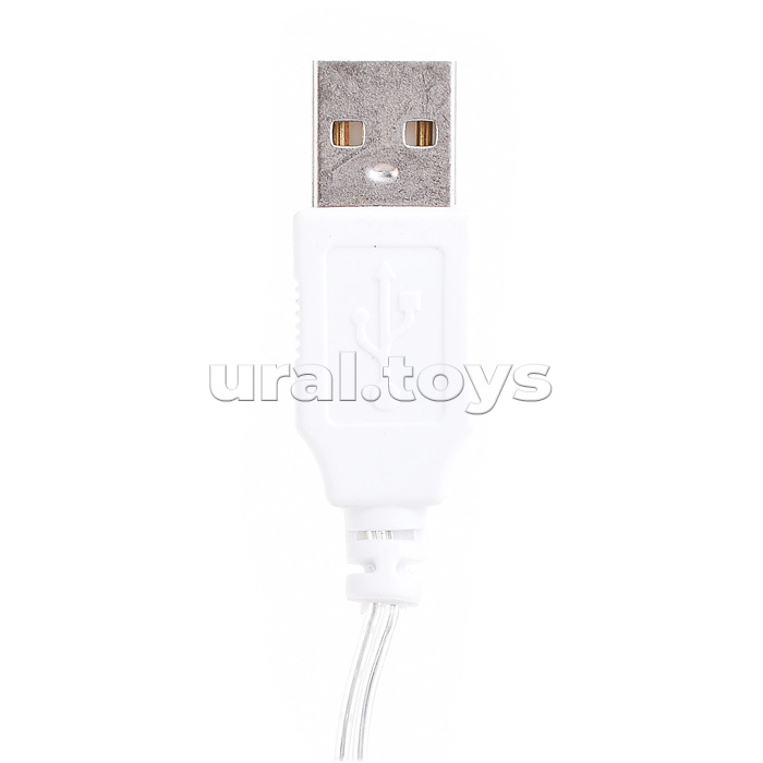 Электрогирлянда 10 м, 100 ламп, USB, синий