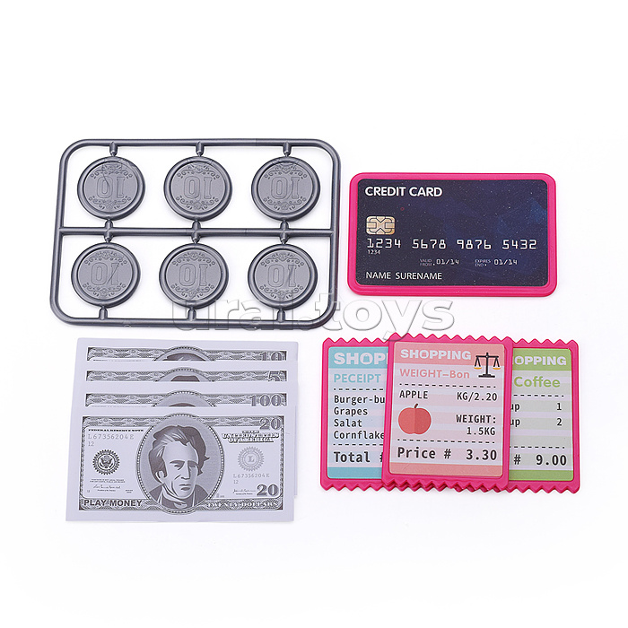 Игровой набор "Касса со сканером" с аксессуарами, в коробке