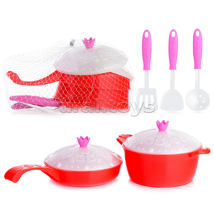 Набор посуды Кухонный сервис "Волшебная Хозяюшка" (7 предметов) в сетке