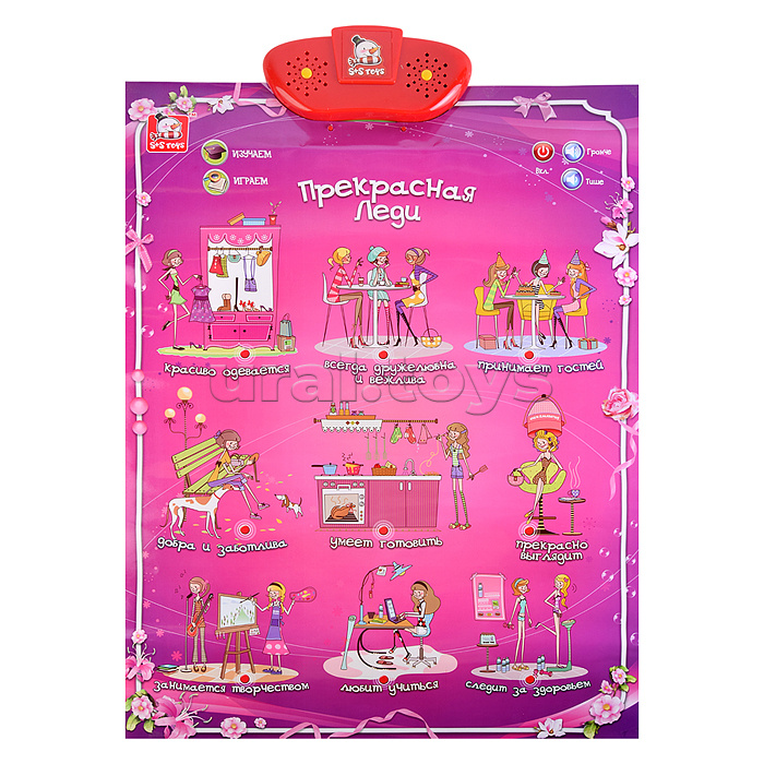 Эл. звуковой плакат, в ассортименте,  коробке