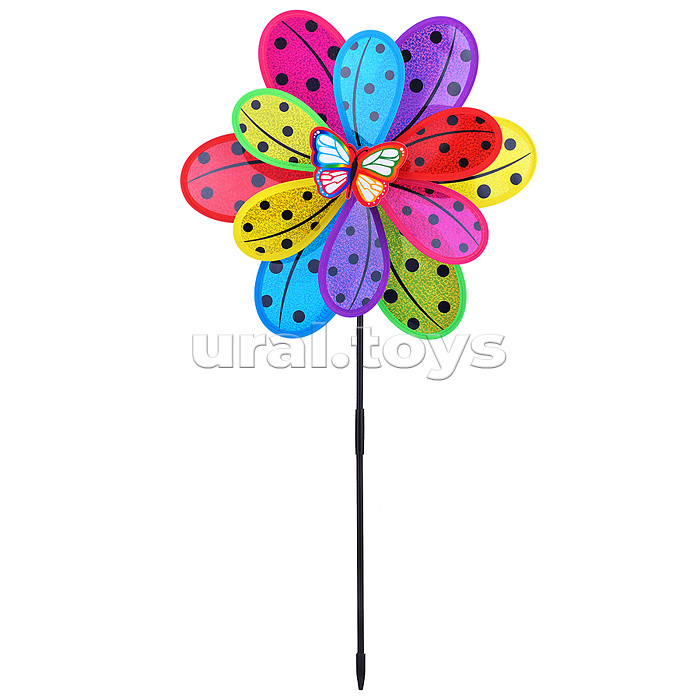 Ветерок "Цветок в горошек" 37*12*75 см., в пакете