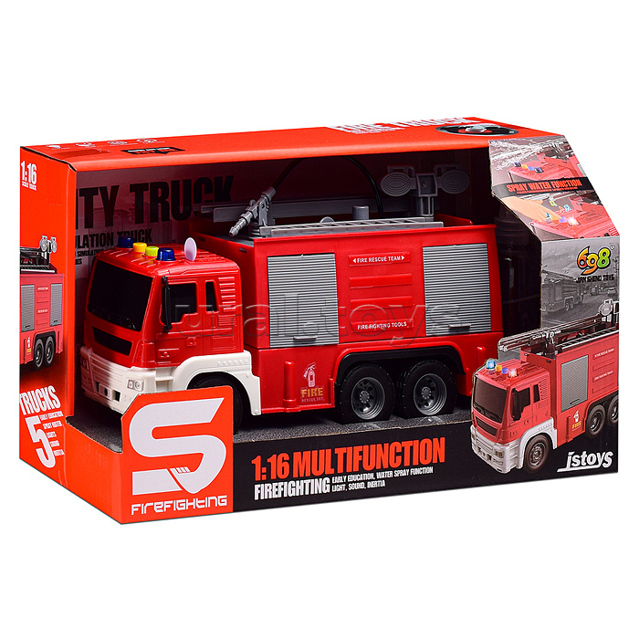 Машина "Эко-транс" 1:16 (свет, звук) в коробке (цвет красный)