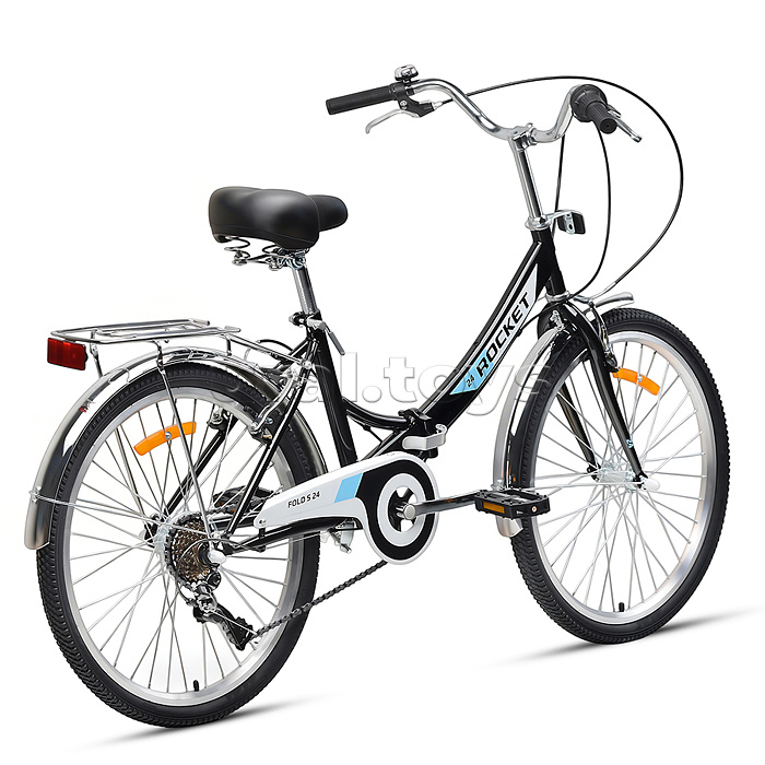 Велосипед 24" Rocket City Fold S 24, цвет черный, размер 16"