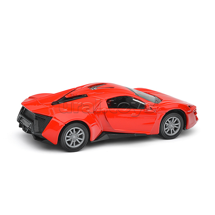 Красная инерционная спортивная машинка die-cast,1:32, открывающиеся двери Красная инерционная спортивная машинка die-cast,1:32, открывающиеся двери