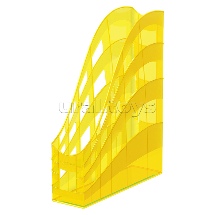 Подставка пластиковая для бумаг вертикальная S-Wing, Neon, 75мм, желтый