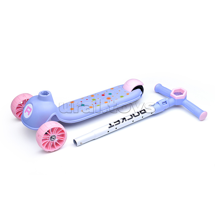 Самокат 3-х колесный ROCKET, фиолетовый