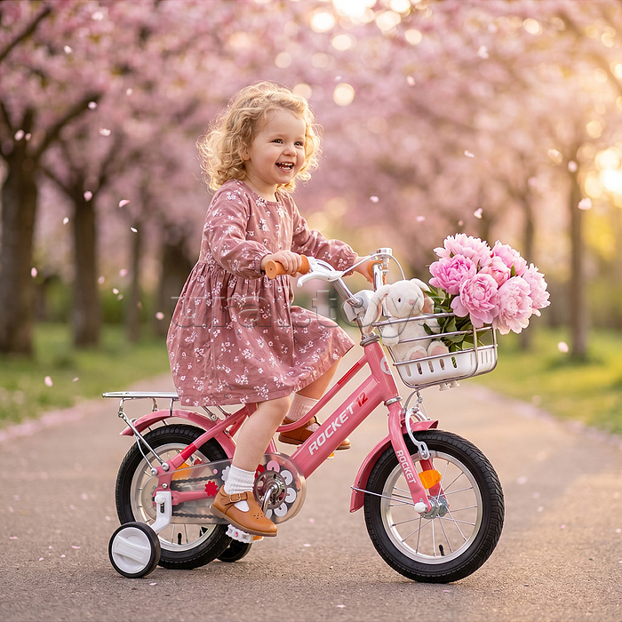 Велосипед 12" Rocket Emma, цвет розовый