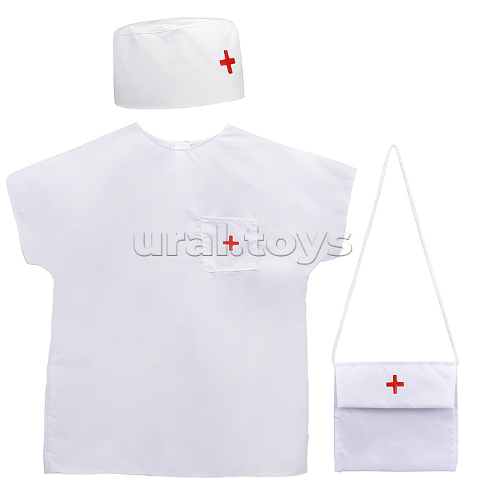 Костюм игровой "Медсестра" (халат, шапка, сумка)