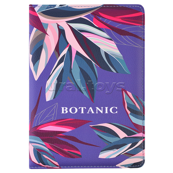 Ежедневник недатированный "Botanic" A5 (145 ммx205 мм) 272 стр, белая бумага 70 г/м² с бордовым срезом, печать в 2 краски, твердая обложка из искусственной кожи с поролоном, цветная печать, отстрочка, перфорация, закругленные уголки, 2 ляссе, в термоусадо