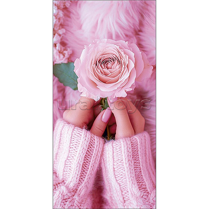 Конверт для денег "Роза в руках"