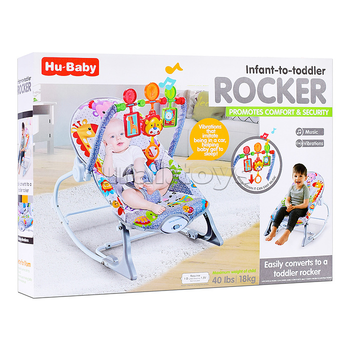 Шезлонг детский "Зоопарк" в коробке Шезлонг детский "Зоопарк" в коробке