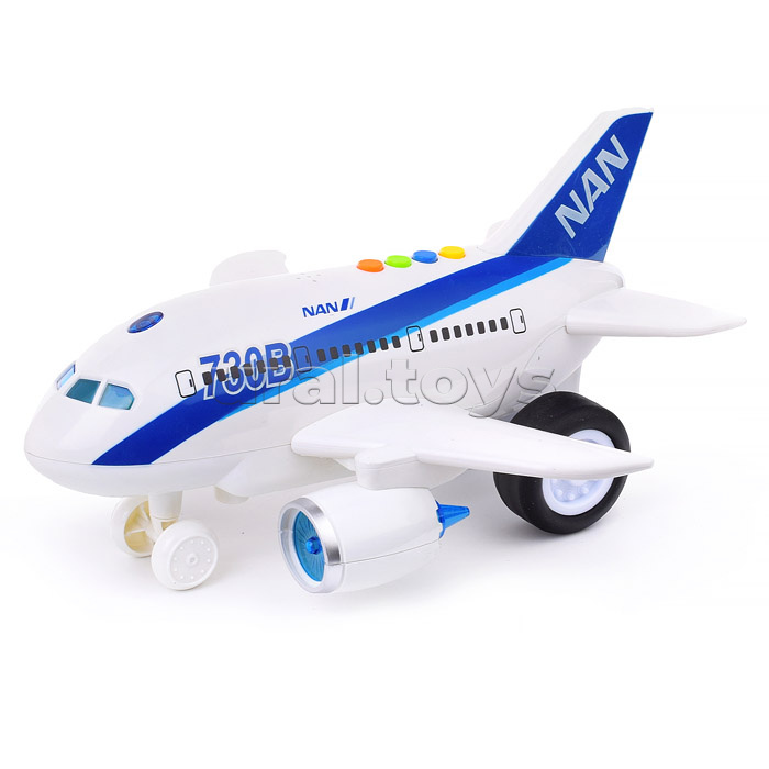 Самолет "730B" 1:120 (свет, звук) в коробке