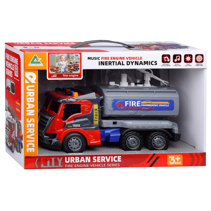 Машина с пожарным гидрантом, на батарейках, 1:16 в коробке
