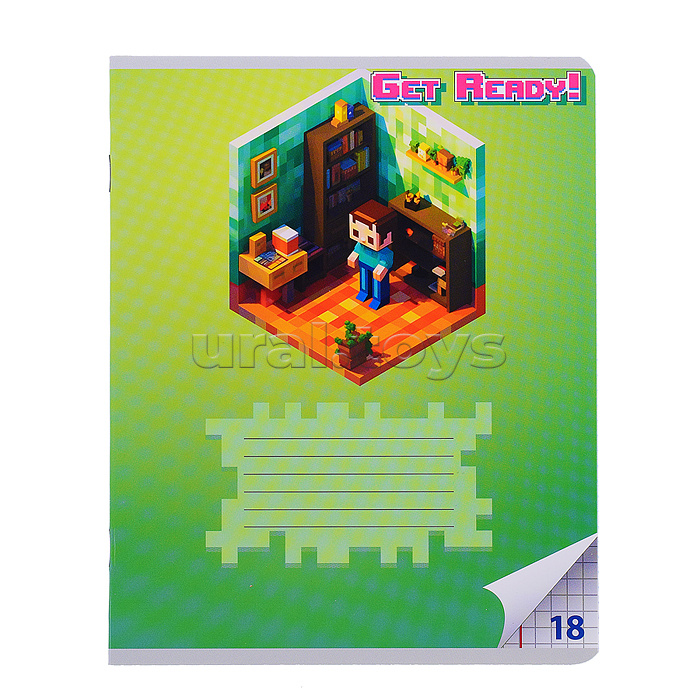 Тетрадь 18 л. клетка "My Game" формат А5, на скрепке, с полями Тетрадь 18 л. клетка "My Game" формат А5, на скрепке, с полями