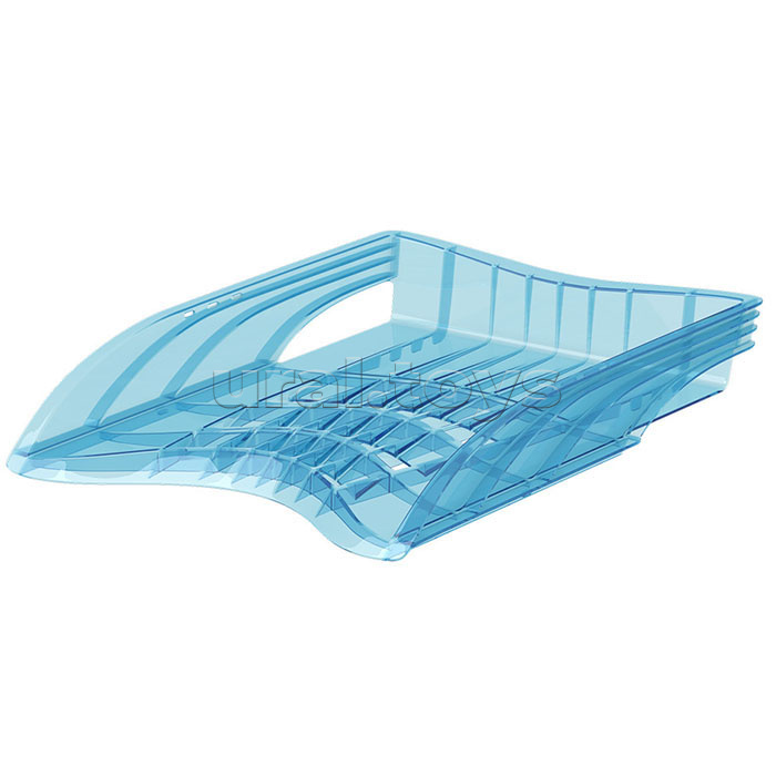 Лоток пластиковый для бумаг S-Wing, Standard, голубой