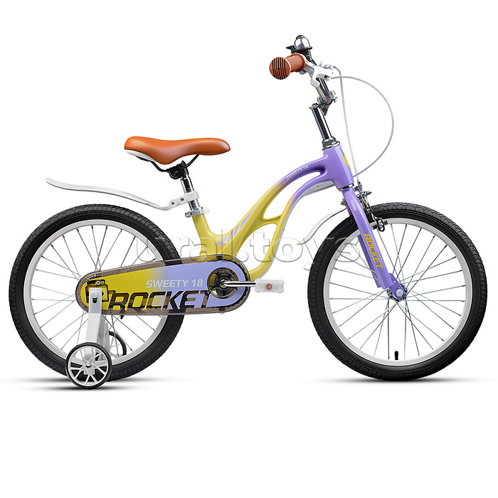 Велосипед 18" Rocket Sweety, цвет желто-фиолетовый