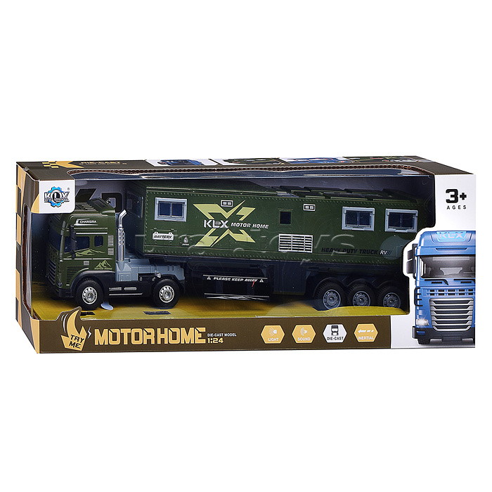 Машина "Фура Блок- контейнер" (свет,звук) в коробке