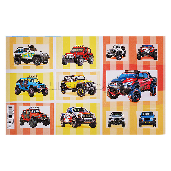 Наклейки (21 глиттер) "Джипы"
