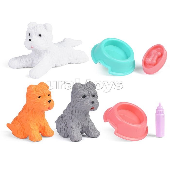 Набор питомцы "Мохнатый друг" с аксессуарами, в коробке ( в ассортименте)