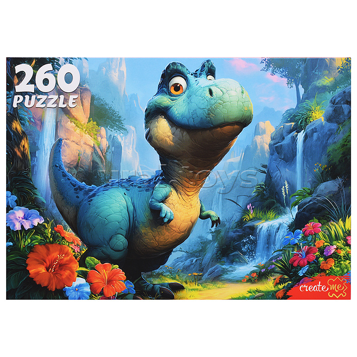Пазлы 260 "Динозавр на прогулке"