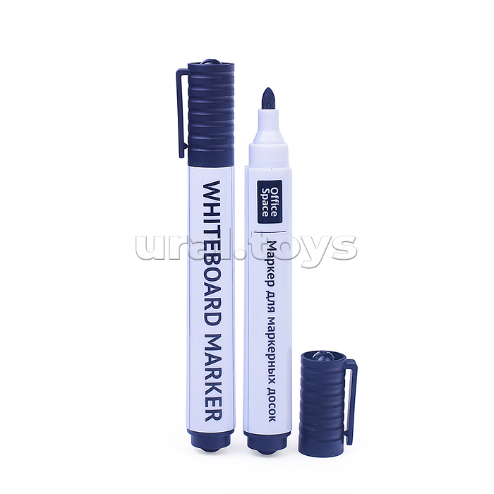 Маркер для белых досок черный, пулевидный, 3мм