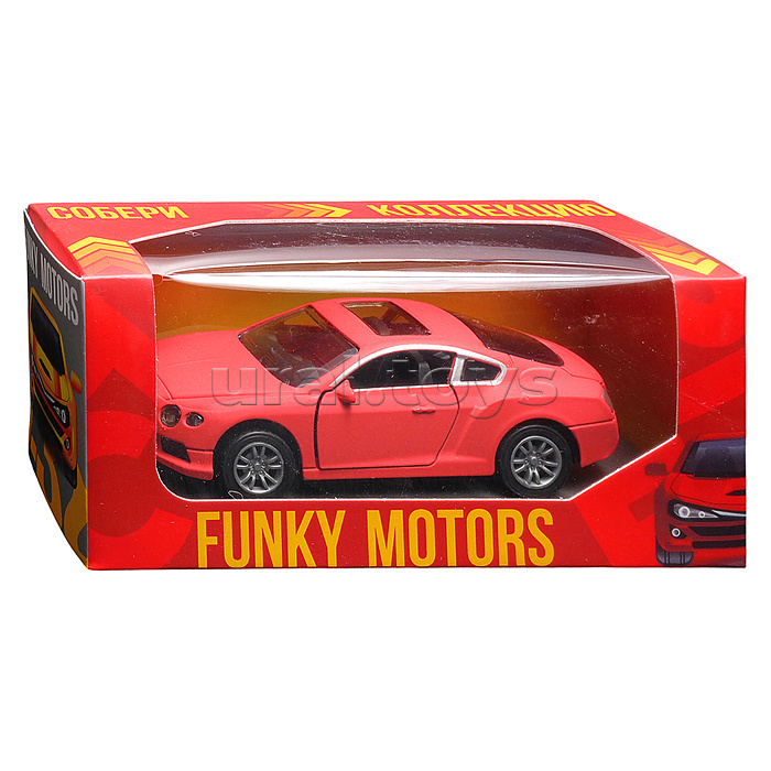 Красная инерционная машинка вид А die-cast , 1:32
