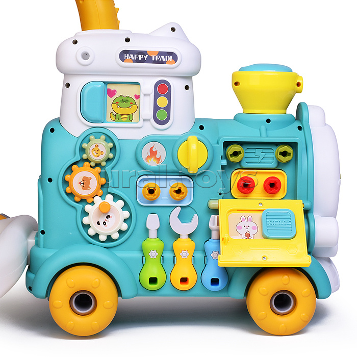 Игровой центр-Каталка "Маленький поезд №2" со спреем, в коробке