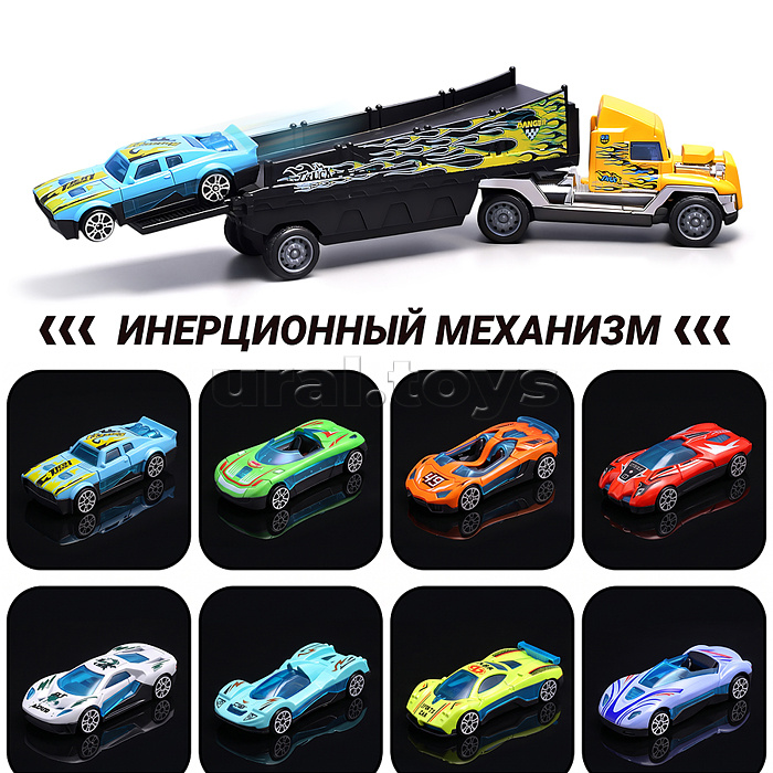 Машина "Автовоз и гоночная машинка" цвет микс, в коробке