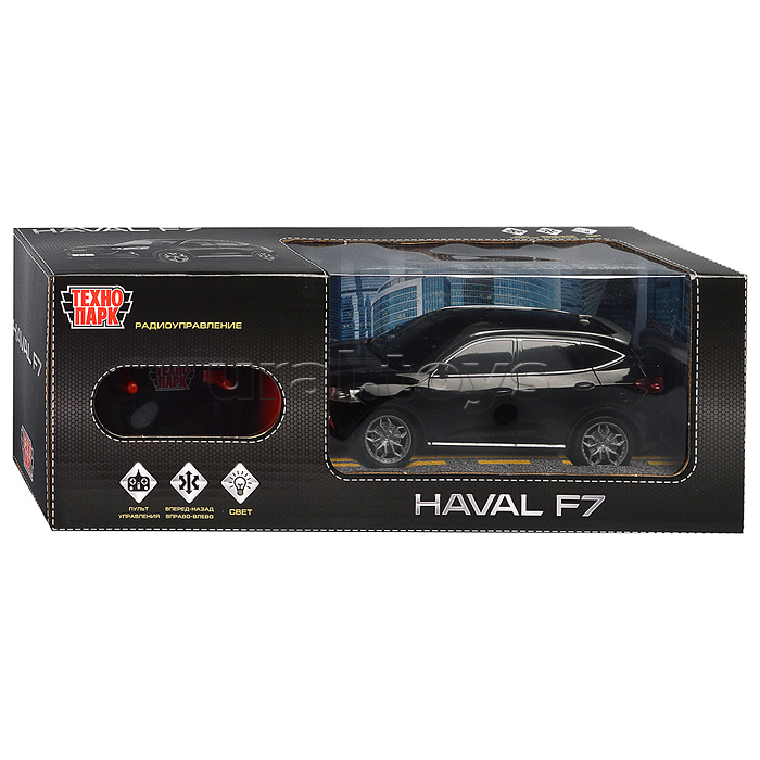 Машина р/у Haval f7, свет, 19 см, черн, в коробке Машина р/у Haval f7, свет, 19 см, черн, в коробке
