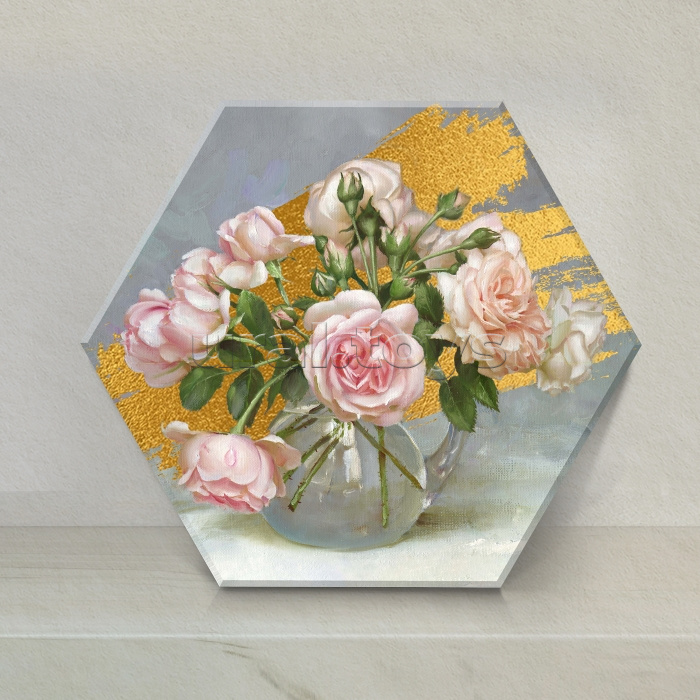 Картина по номерам 37х32 "Бузин. В волшебном свете" Гексагон с поталью (22 цвета)