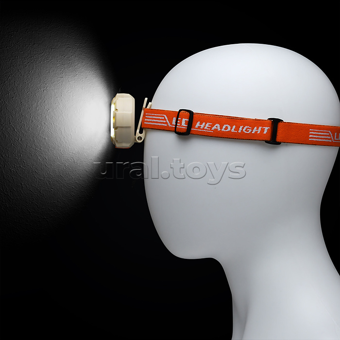 Фонарь налобный аккумуляторный, 800 мАч